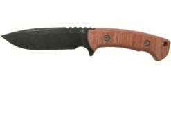 Rick Hinderer Ranch Drop Spanto Battle Black, Red Micarta Cuchillo De Supervivencia