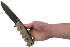 Rick Hinderer Ranch Harpoon Spanto Battle Black Green Micarta Cuchillo De Supervivencia -Knives And Tools Comercio HRK TRH SPSWBK GM 06 rick hinderer knives