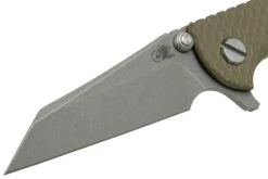 Rick Hinderer XM-18 3" Wharncliffe 20CV Acid Stonewash, Battle Bronze, OD Green G10, Navaja -Knives And Tools Comercio HRK XM18 3 WCBBO 03 hinderer