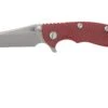 Rick Hinderer XM-18 3" Wharncliffe 20CV Acid Stonewash, Working Finish Red G10, Navaja