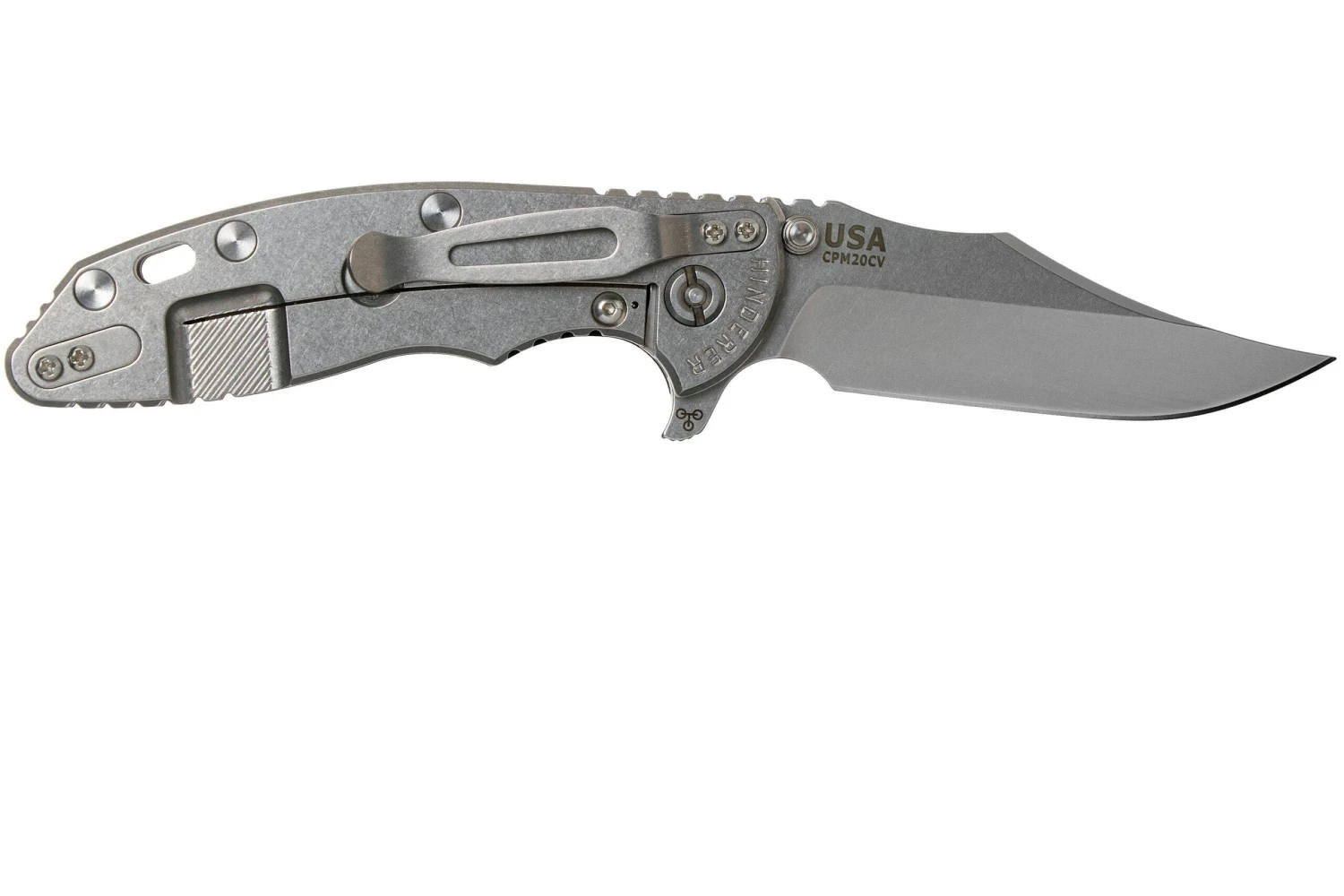 Rick Hinderer XM-18 3.5 Bowie 20CV Stonewash, Black G10 Navaja 4 Rick Hinderer XM-18 3.5 Bowie 20CV Stonewash, Black G10 Navaja - Imagen 2