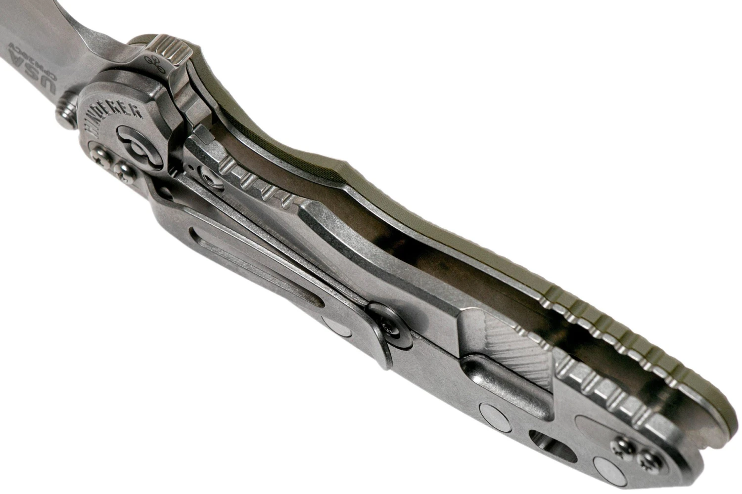 Rick Hinderer XM-18 3.5 Bowie 20CV Stonewash, OD Green G10 Navaja 7 Rick Hinderer XM-18 3.5 Bowie 20CV Stonewash, OD Green G10 Navaja - Imagen 5