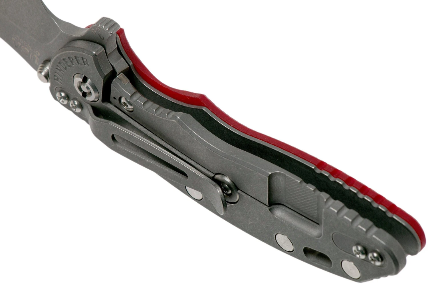 Rick Hinderer XM-18 3.5 Bowie 20CV Working Finish, Red G10 Navaja 7 Rick Hinderer XM-18 3.5 Bowie 20CV Working Finish, Red G10 Navaja - Imagen 5