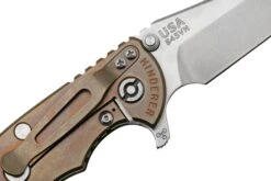 Rick Hinderer XM-18 3.5" Slicer S45VN Fatty Wharncliffe Stonewash Bronze OD Green, Navaja -Knives And Tools Comercio HRK XM18 35 FW SWG 05 rickhinderer