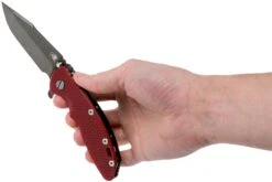 Rick Hinderer XM-18 3.5 Harpoon Spanto Blackwashed S35VN, Red G10 Navaja" -Knives And Tools Comercio HRK XM18 35 HSPBL RD 08 rick hinderer knives