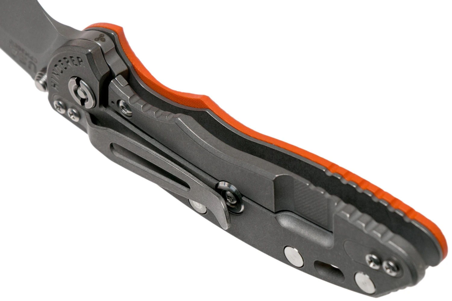 Rick Hinderer XM18 3,5” Non-Flipper Spearpoint Working Finish, Orange G10 7 Rick Hinderer XM18 3,5” Non-Flipper Spearpoint Working Finish, Orange G10 - Imagen 5