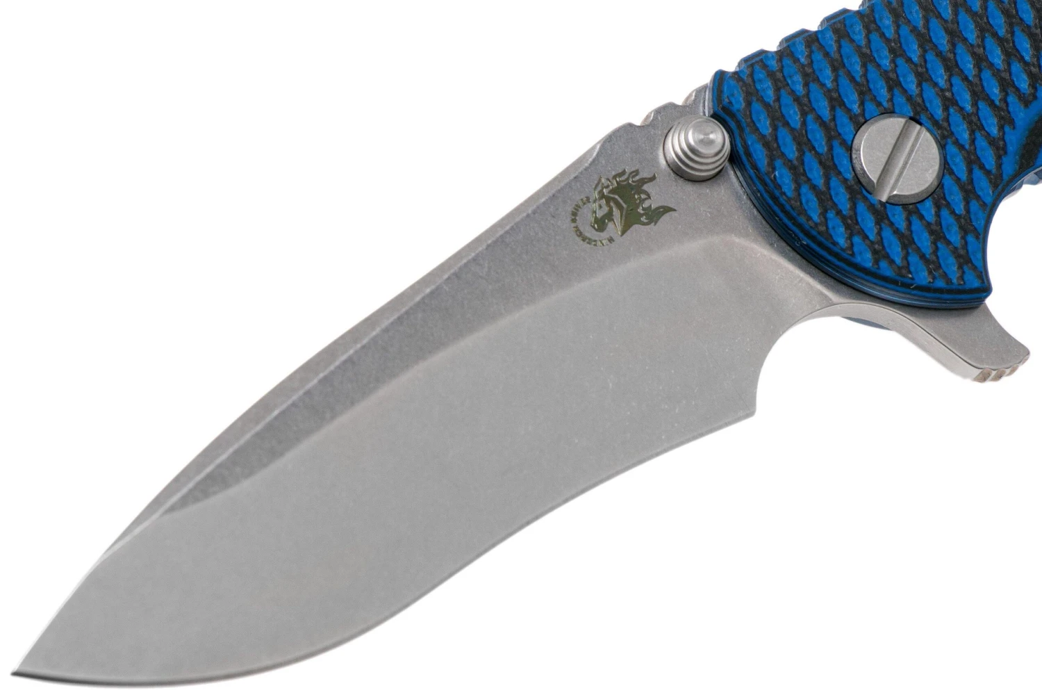 Rick Hinderer XM18 3.5” Recurve, CPM 20CV, Stonewash, Blue Black G10, Navaja 5 Rick Hinderer XM18 3.5” Recurve, CPM 20CV, Stonewash, Blue Black G10, Navaja - Imagen 3