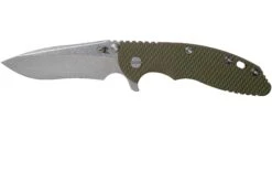 Rick Hinderer XM18 3.5” Recurve, CPM 20 CV, Stonewash Bronze, OD Green G10, Navaja