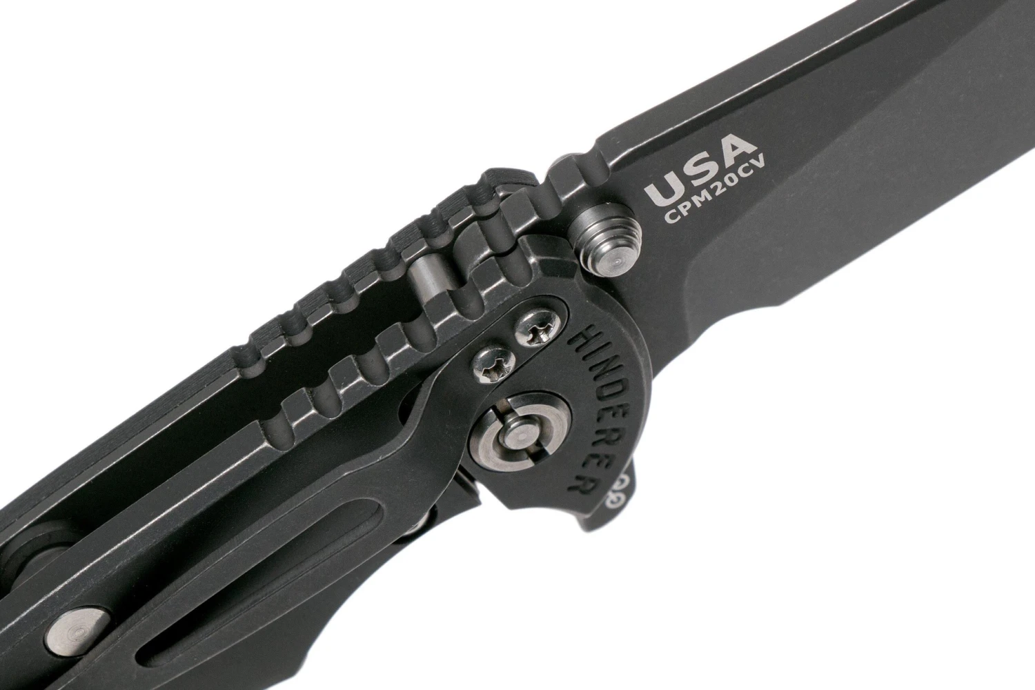 Rick Hinderer XM18 3,5” Slicer CPM 20CV Battle Black DLC, Black G10, Navaja 8 Rick Hinderer XM18 3,5” Slicer CPM 20CV Battle Black DLC, Black G10, Navaja - Imagen 6