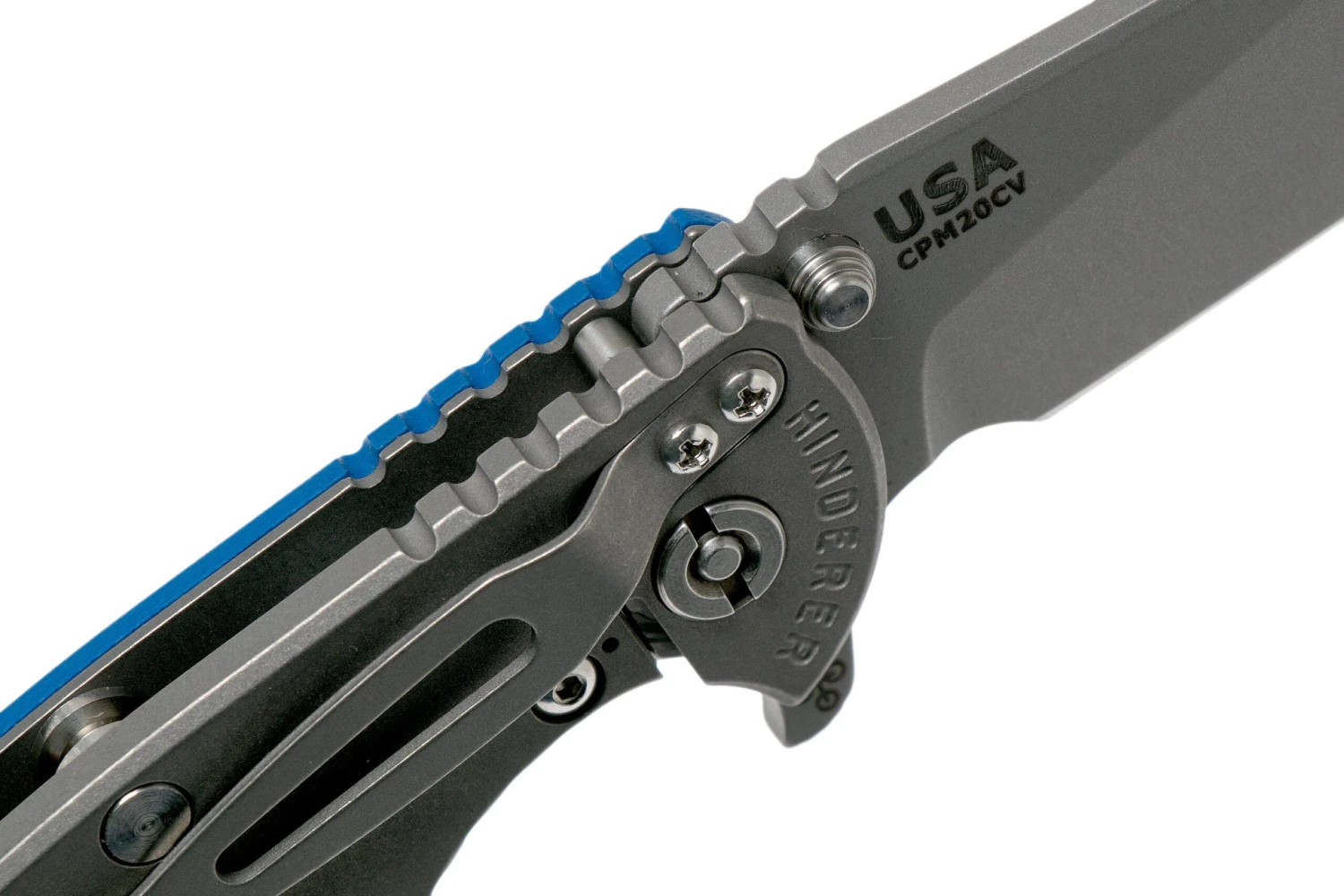 Rick Hinderer XM18 3,5” Slicer Working Finish, Blue G10 8 Rick Hinderer XM18 3,5” Slicer Working Finish, Blue G10 - Imagen 6