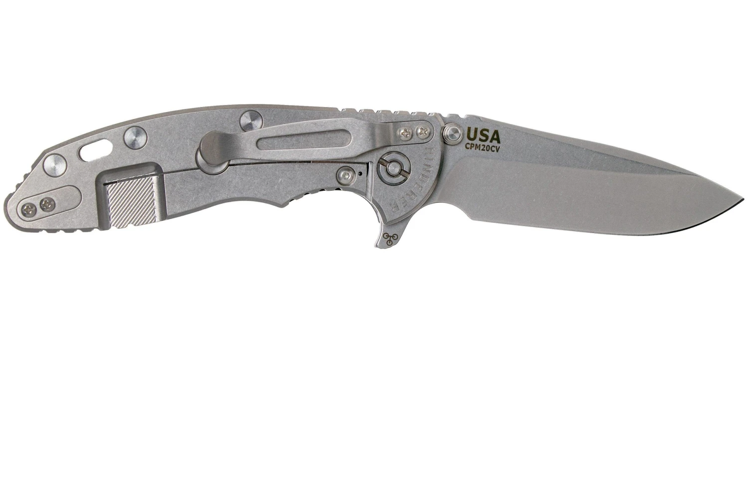 Rick Hinderer XM18 3,5” Spearpoint CPM 20CV Stonewash, Black G10, Navaja 4 Rick Hinderer XM18 3,5” Spearpoint CPM 20CV Stonewash, Black G10, Navaja - Imagen 2