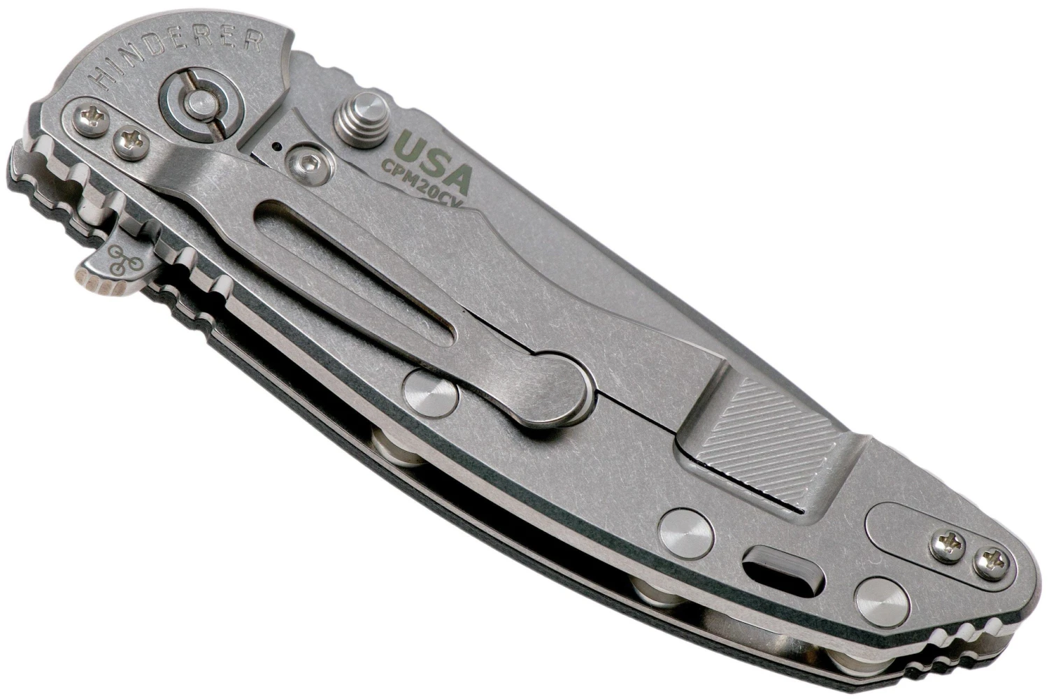 Rick Hinderer XM18 3,5” Spearpoint CPM 20CV Stonewash, Black G10, Navaja 6 Rick Hinderer XM18 3,5” Spearpoint CPM 20CV Stonewash, Black G10, Navaja - Imagen 4