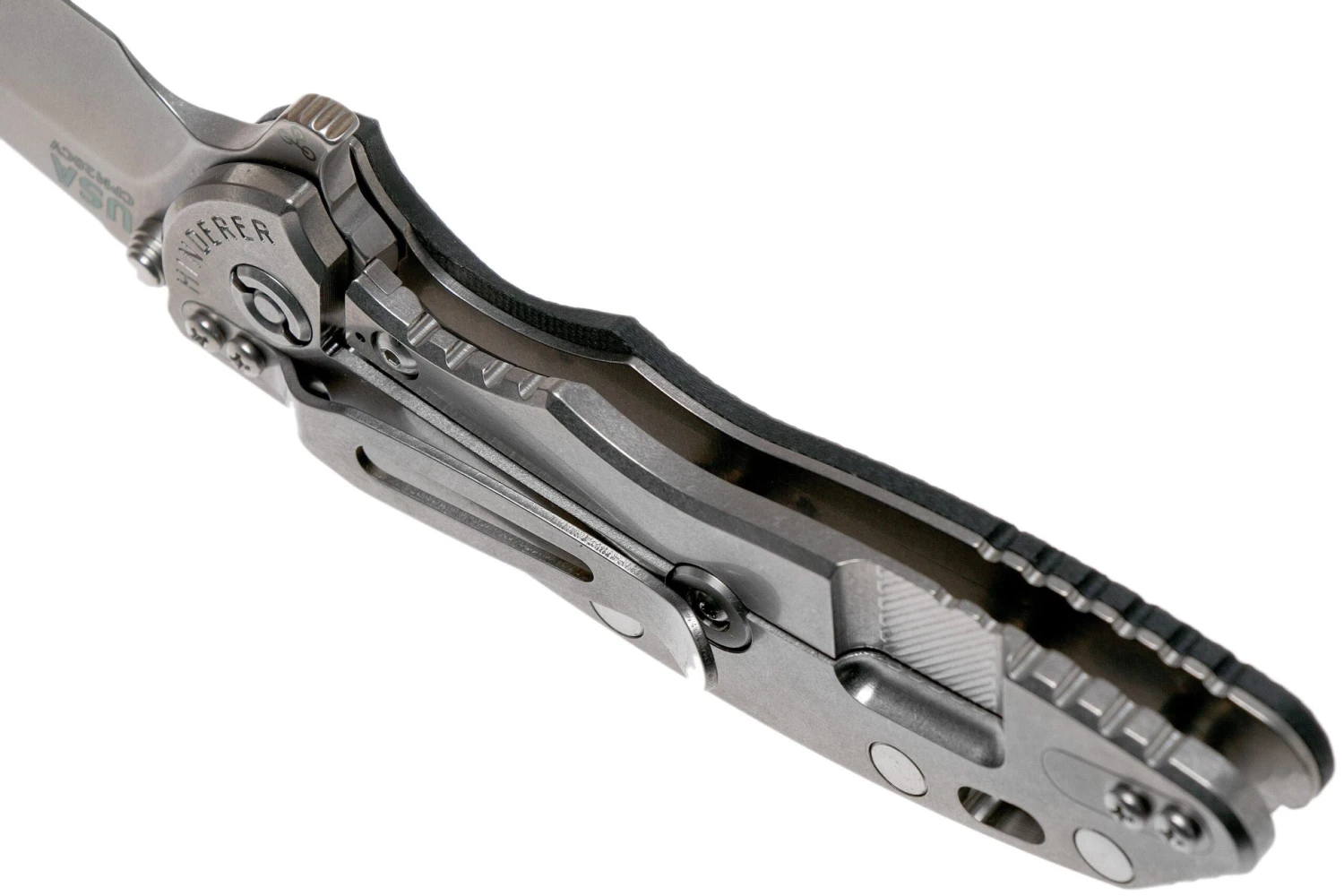 Rick Hinderer XM18 3,5” Spearpoint CPM 20CV Stonewash, Black G10, Navaja 7 Rick Hinderer XM18 3,5” Spearpoint CPM 20CV Stonewash, Black G10, Navaja - Imagen 5