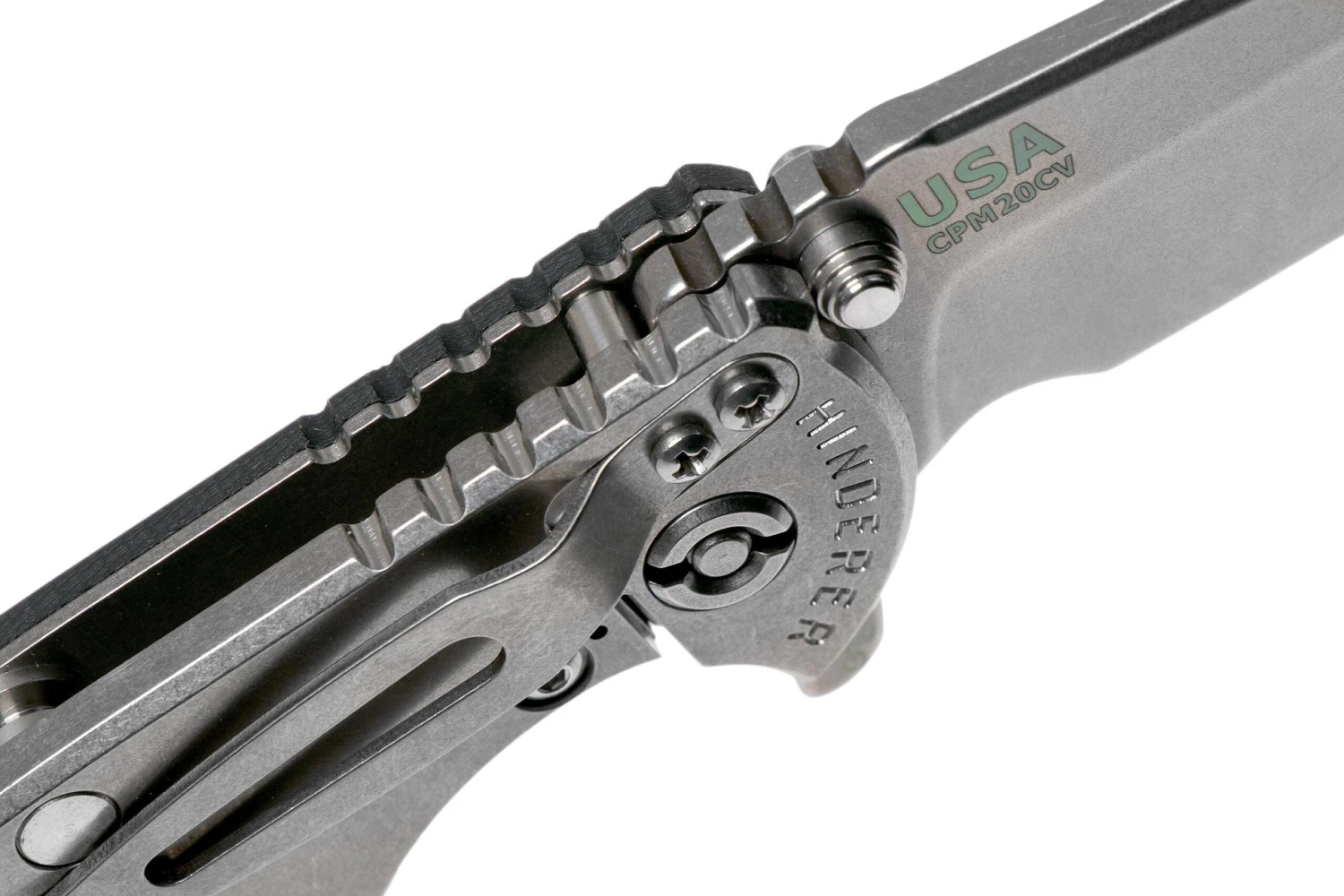 Rick Hinderer XM18 3,5” Spearpoint CPM 20CV Stonewash, Black G10, Navaja 8 Rick Hinderer XM18 3,5” Spearpoint CPM 20CV Stonewash, Black G10, Navaja - Imagen 6