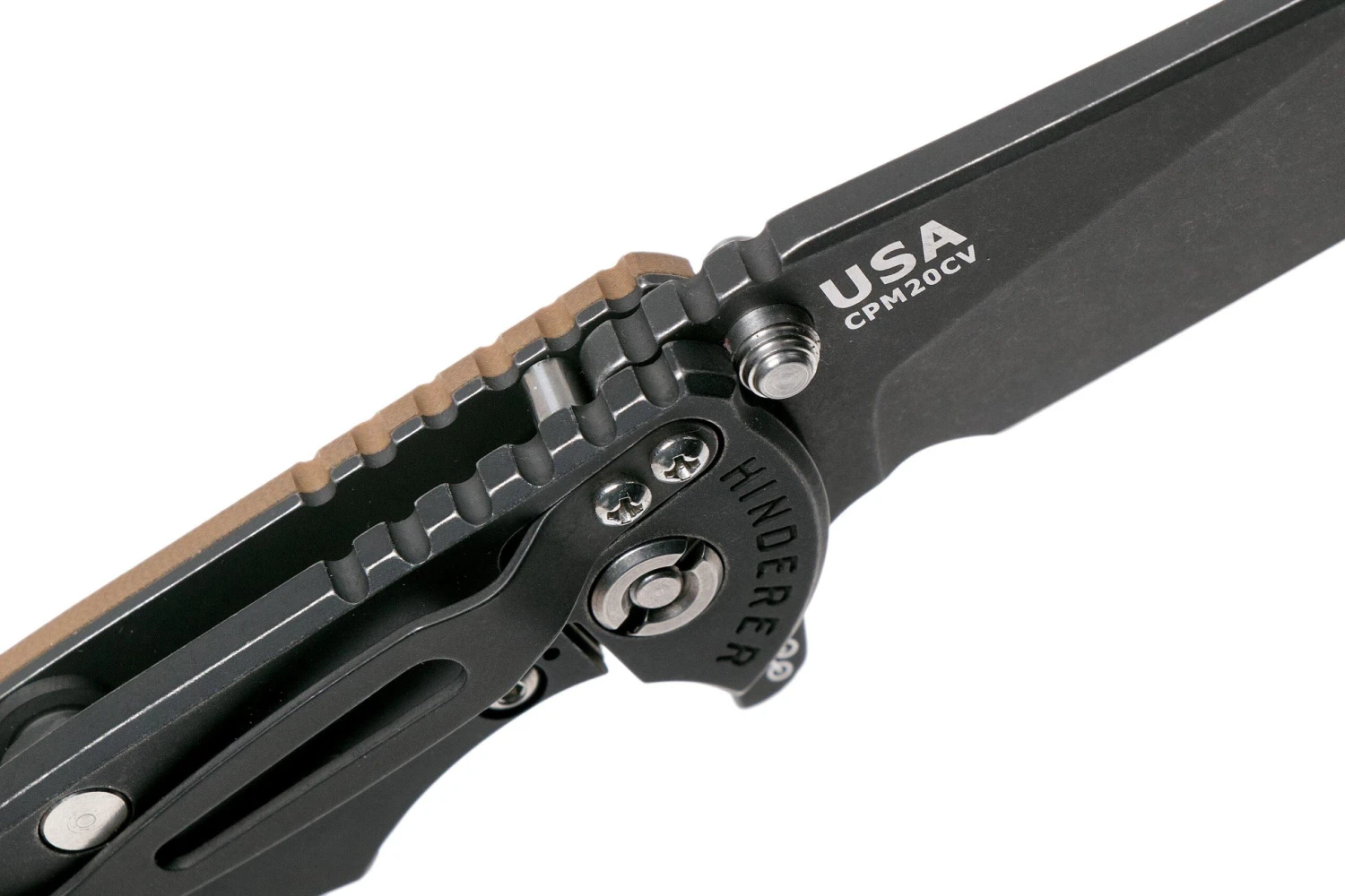 Rick Hinderer XM18 3,5” Slicer CPM 20CV Battle Black DLC, Coyote Brown G10, Navaja 8 Rick Hinderer XM18 3,5” Slicer CPM 20CV Battle Black DLC, Coyote Brown G10, Navaja - Imagen 6