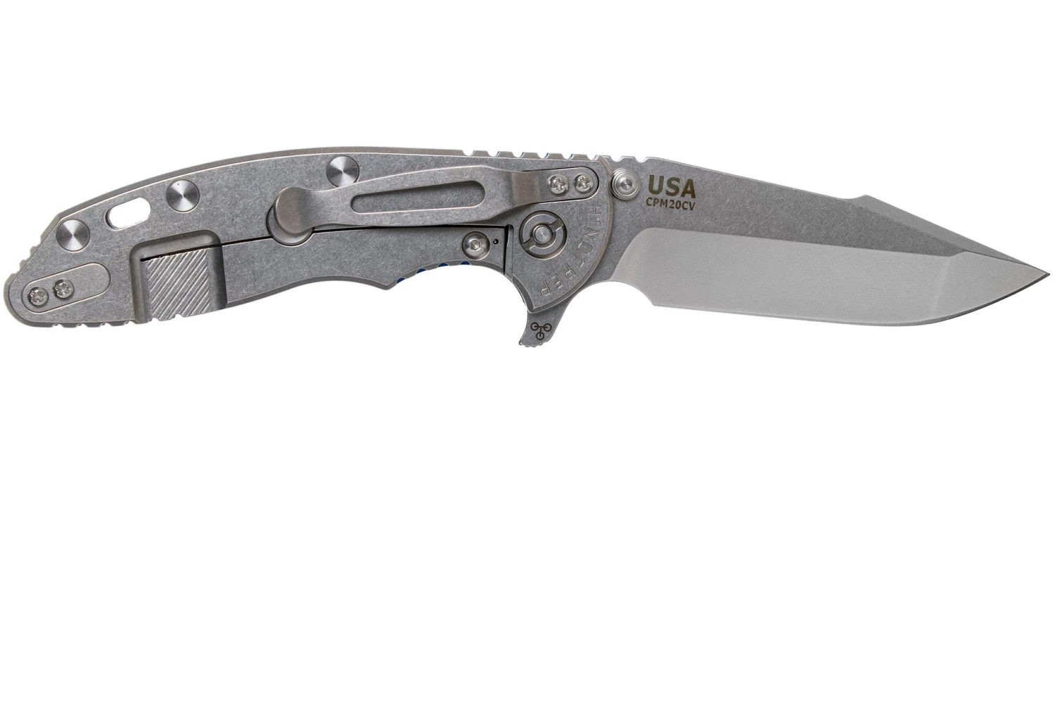 Rick Hinderer XM-18 3.5" Skinny Harpoon Spanto Stonewash, Blue G10 Navaja 4 Rick Hinderer XM-18 3.5" Skinny Harpoon Spanto Stonewash, Blue G10 Navaja - Imagen 2