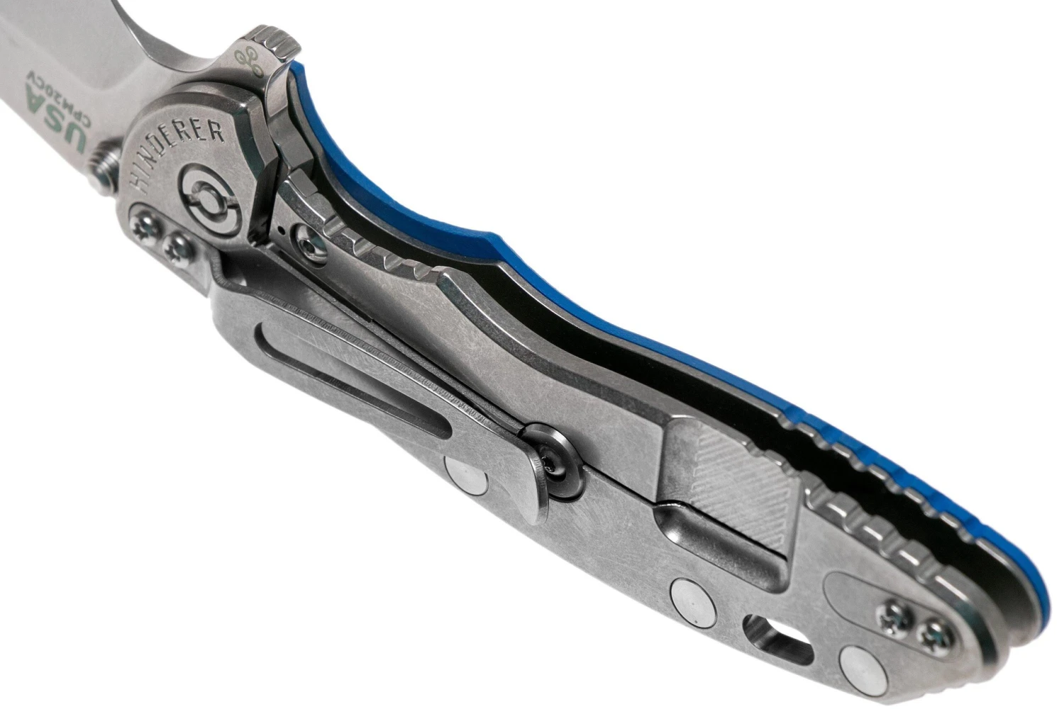 Rick Hinderer XM-18 3.5" Skinny Harpoon Spanto Stonewash, Blue G10 Navaja 7 Rick Hinderer XM-18 3.5" Skinny Harpoon Spanto Stonewash, Blue G10 Navaja - Imagen 5