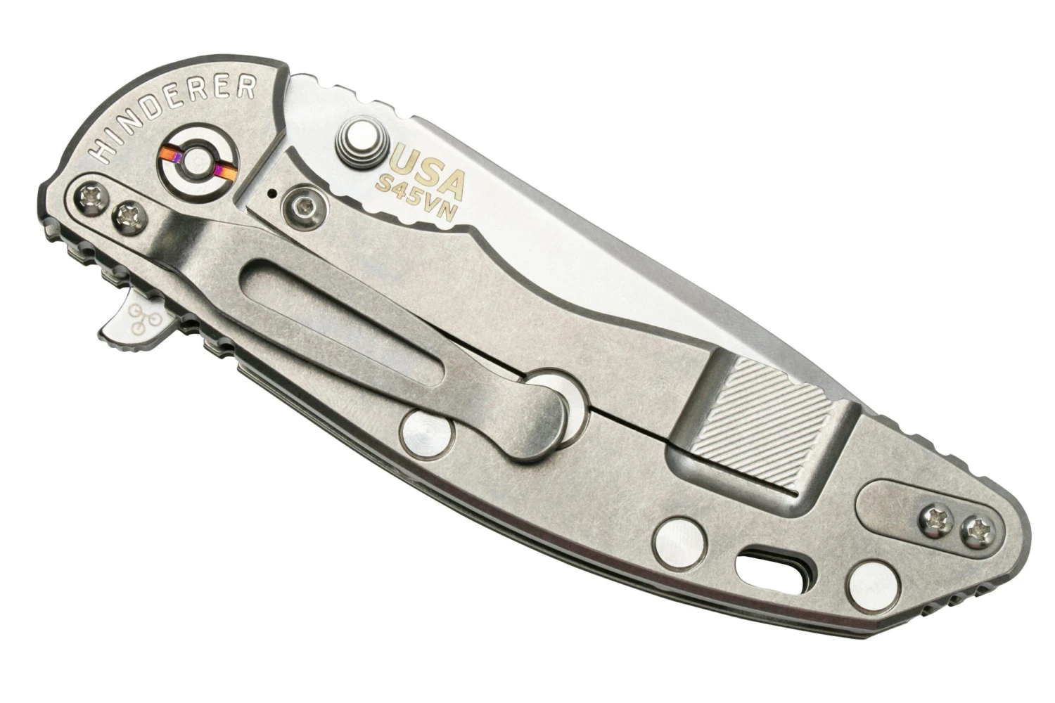 Rick Hinderer XM-18 3.5" Spanto S45VN Stonewash, OD Green G10, CPM S45VN Navaja 6 Rick Hinderer XM-18 3.5" Spanto S45VN Stonewash, OD Green G10, CPM S45VN Navaja - Imagen 4