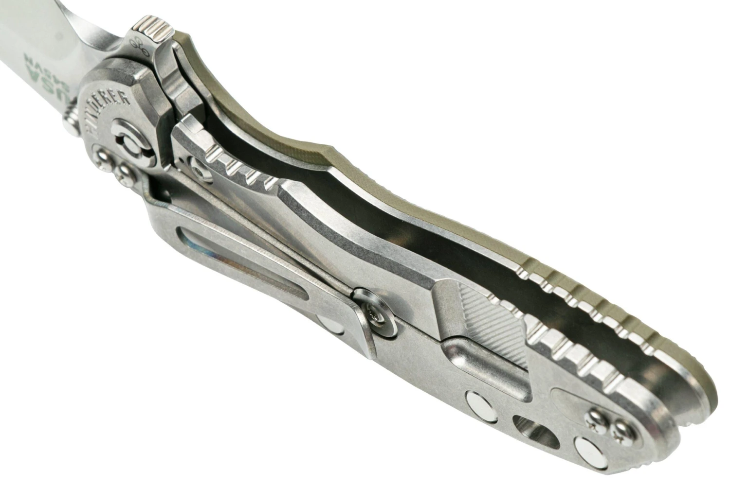 Rick Hinderer XM-18 3.5" Spanto S45VN Stonewash, OD Green G10, CPM S45VN Navaja 8 Rick Hinderer XM-18 3.5" Spanto S45VN Stonewash, OD Green G10, CPM S45VN Navaja - Imagen 6