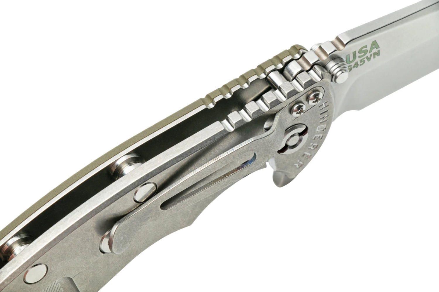 Rick Hinderer XM-18 3.5" Spanto S45VN Stonewash, OD Green G10, CPM S45VN Navaja 9 Rick Hinderer XM-18 3.5" Spanto S45VN Stonewash, OD Green G10, CPM S45VN Navaja - Imagen 7