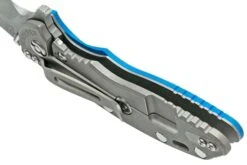 Rick Hinderer XM-18 3.5" Spanto S45VN Working Finish, Blue G10, CPM S45VN Navaja -Knives And Tools Comercio HRK XM1835S45 WFBL 06 rickhinderer