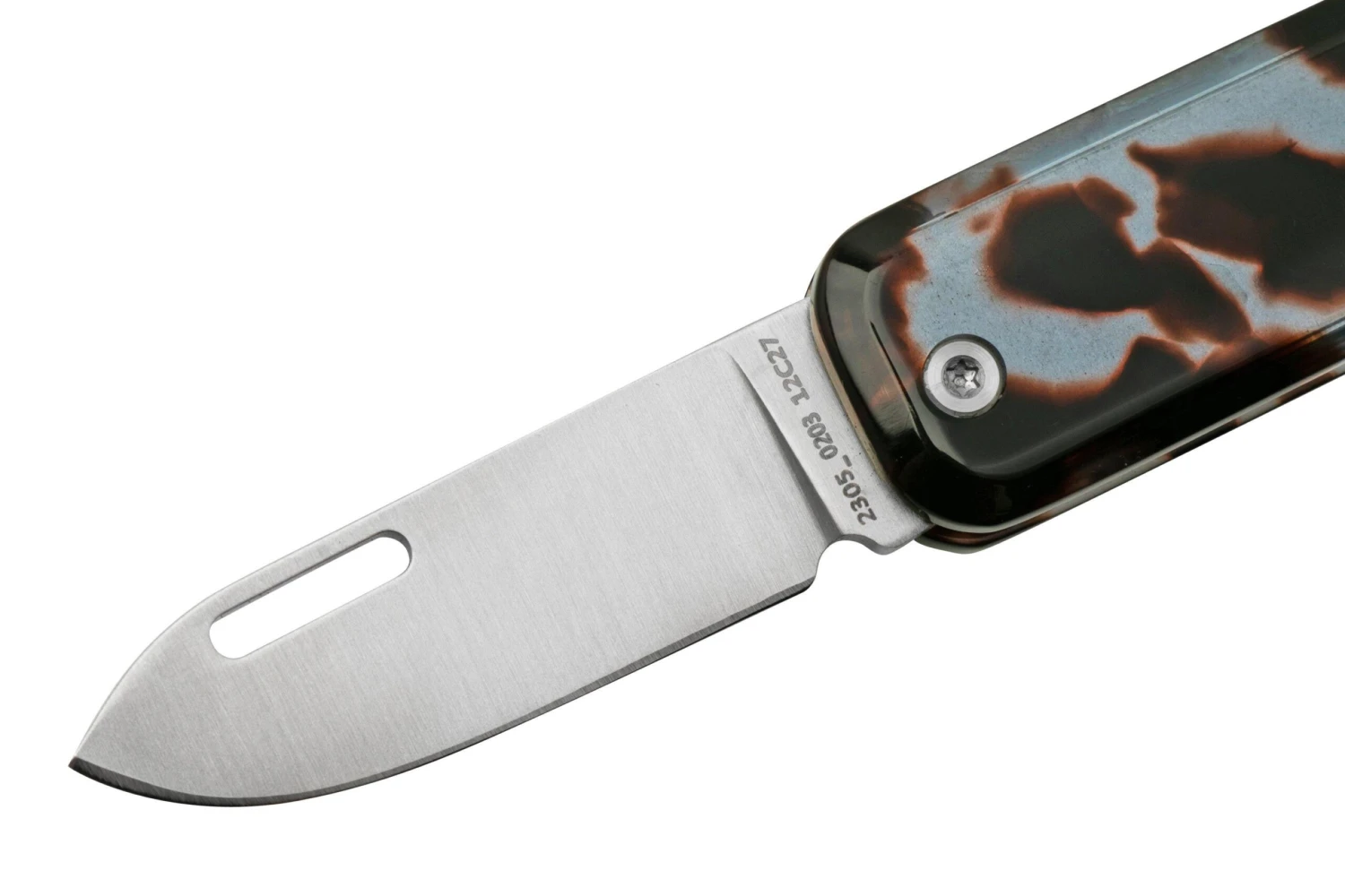 The James Brand The Elko KN117200-00 Blue Steel Tortoise Acetate, Stainless Steel, Navaja 5 The James Brand The Elko KN117200-00 Blue Steel Tortoise Acetate, Stainless Steel, Navaja - Imagen 3