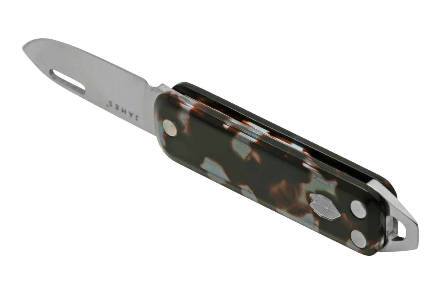 The James Brand The Elko KN117200-00 Blue Steel Tortoise Acetate, Stainless Steel, Navaja 6 The James Brand The Elko KN117200-00 Blue Steel Tortoise Acetate, Stainless Steel, Navaja - Imagen 4