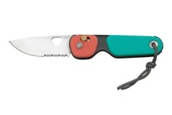 The James Brand The Redstone, Coral Turquoise + Satin, Serrated, Navaja