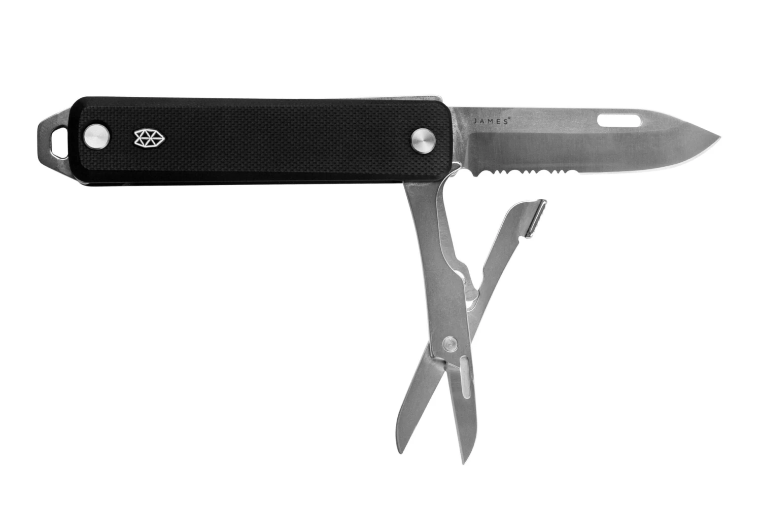 The James Brand The Ellis Scissors Serrated Black G10 Stainless KN119101-01 Navaja 3 The James Brand The Ellis Scissors Serrated Black G10 Stainless KN119101-01 Navaja