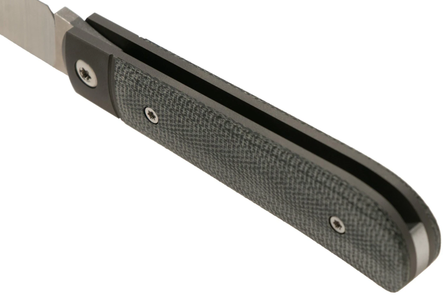 Jack Wolf Laid Back Jack, Black Canvas Micarta LAIDB-01-BLK Navaja Slipjoint 6 Jack Wolf Laid Back Jack, Black Canvas Micarta LAIDB-01-BLK Navaja Slipjoint - Imagen 4