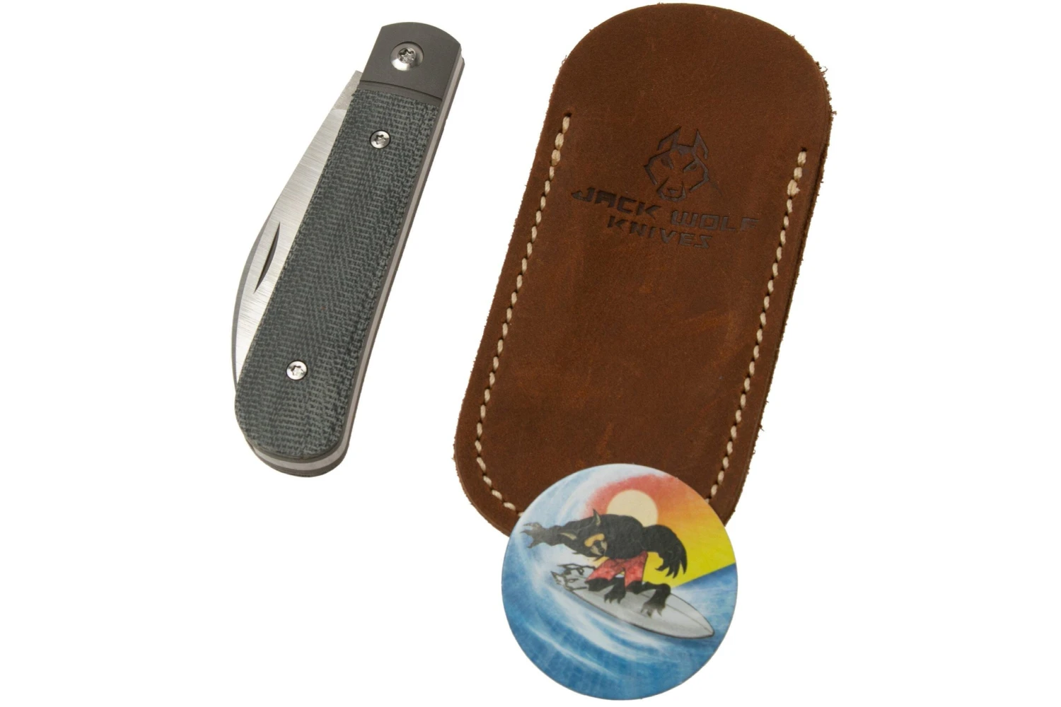 Jack Wolf Laid Back Jack, Black Canvas Micarta LAIDB-01-BLK Navaja Slipjoint 9 Jack Wolf Laid Back Jack, Black Canvas Micarta LAIDB-01-BLK Navaja Slipjoint - Imagen 7