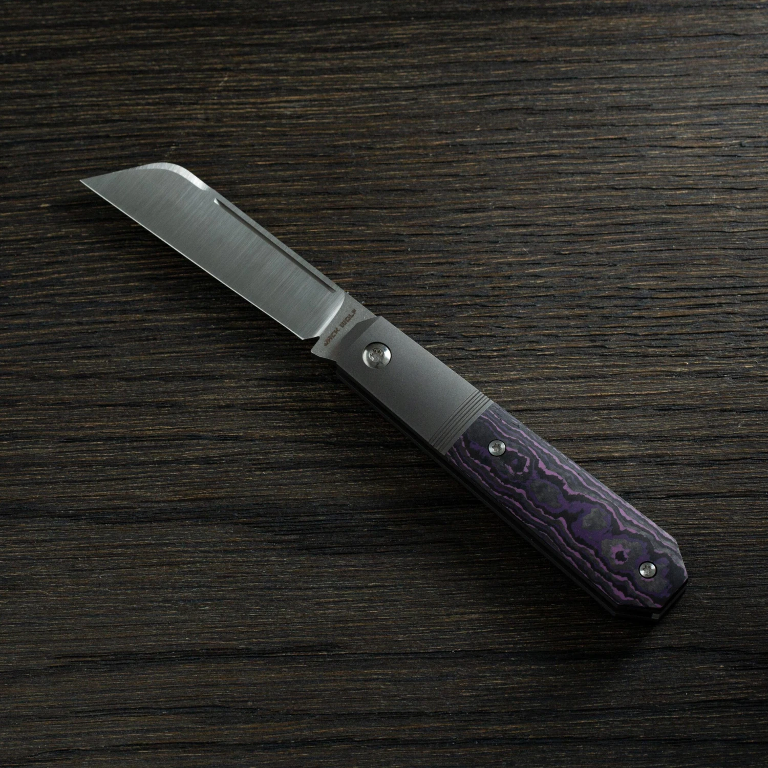 Jack Wolf Midnight Jack, Fat Carbon Purple Haze MIDNI-01-FCP Navaja Slipjoint 3 Jack Wolf Midnight Jack, Fat Carbon Purple Haze MIDNI-01-FCP Navaja Slipjoint