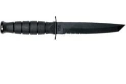KA-BAR Short Tanto 1255 Parcialmente Dentado, Funda De Cuero -Knives And Tools Comercio KA1255 02 ka bar