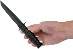 KA-BAR Short Tanto 1255 Parcialmente Dentado, Funda De Cuero -Knives And Tools Comercio KA1255 06 ka bar