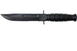 KA-BAR Short 1259 Cuchillo Fijo, Parcialmente Dentado, Funda De Plástico