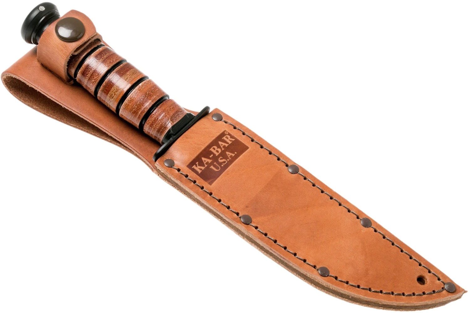 KA-BAR Short 1261 Cuchillo Fijo, Parcialmente Dentado, Funda De Cuero 9 KA-BAR Short 1261 Cuchillo Fijo, Parcialmente Dentado, Funda De Cuero - Imagen 7