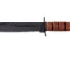 KA-BAR USMC 5017 Borde Liso, Cuero, Funda De Plástico