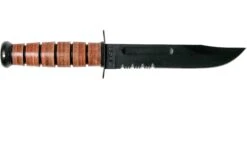 KA-BAR USMC 5018 Parcialmente Dentado, Mango De Cuero, Funda De Plástico -Knives And Tools Comercio KA5018 02 ka bar