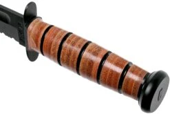 KA-BAR USMC 5018 Parcialmente Dentado, Mango De Cuero, Funda De Plástico -Knives And Tools Comercio KA5018 05 ka bar