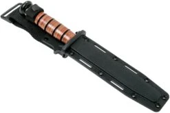 KA-BAR USMC 5018 Parcialmente Dentado, Mango De Cuero, Funda De Plástico -Knives And Tools Comercio KA5018 07 ka bar