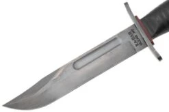 KA-BAR State & Union USN Red Spacer SU6425, Gun Blued 1095CV, Stacked Leather, Cuchillo Fijo -Knives And Tools Comercio KASU6425 03 kabar