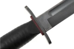 KA-BAR State & Union USN Red Spacer SU6425, Gun Blued 1095CV, Stacked Leather, Cuchillo Fijo -Knives And Tools Comercio KASU6425 05 kabar