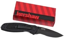 Kershaw 1670GBBLKST Blur Black Parcialmente Dentado -Knives And Tools Comercio KE1670GBBLKST 10 kershaw blur ke1670gbblkst 10