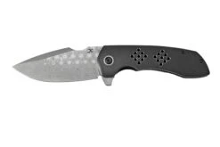 Kansept Entity K1036A3 Damascus, Black Titanium Navaja, Diseño Nalu Knives