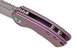 Kansept Mini Korvid K3030A4 Satin CPM-S35VN, Purple Titanium Navaja, Diseño Justin Koch -Knives And Tools Comercio KSK3030A4 07 kansept