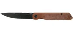 Kansept Prickle T1012A5 Black, Brown Micarta Navaja, Max Tkachuk