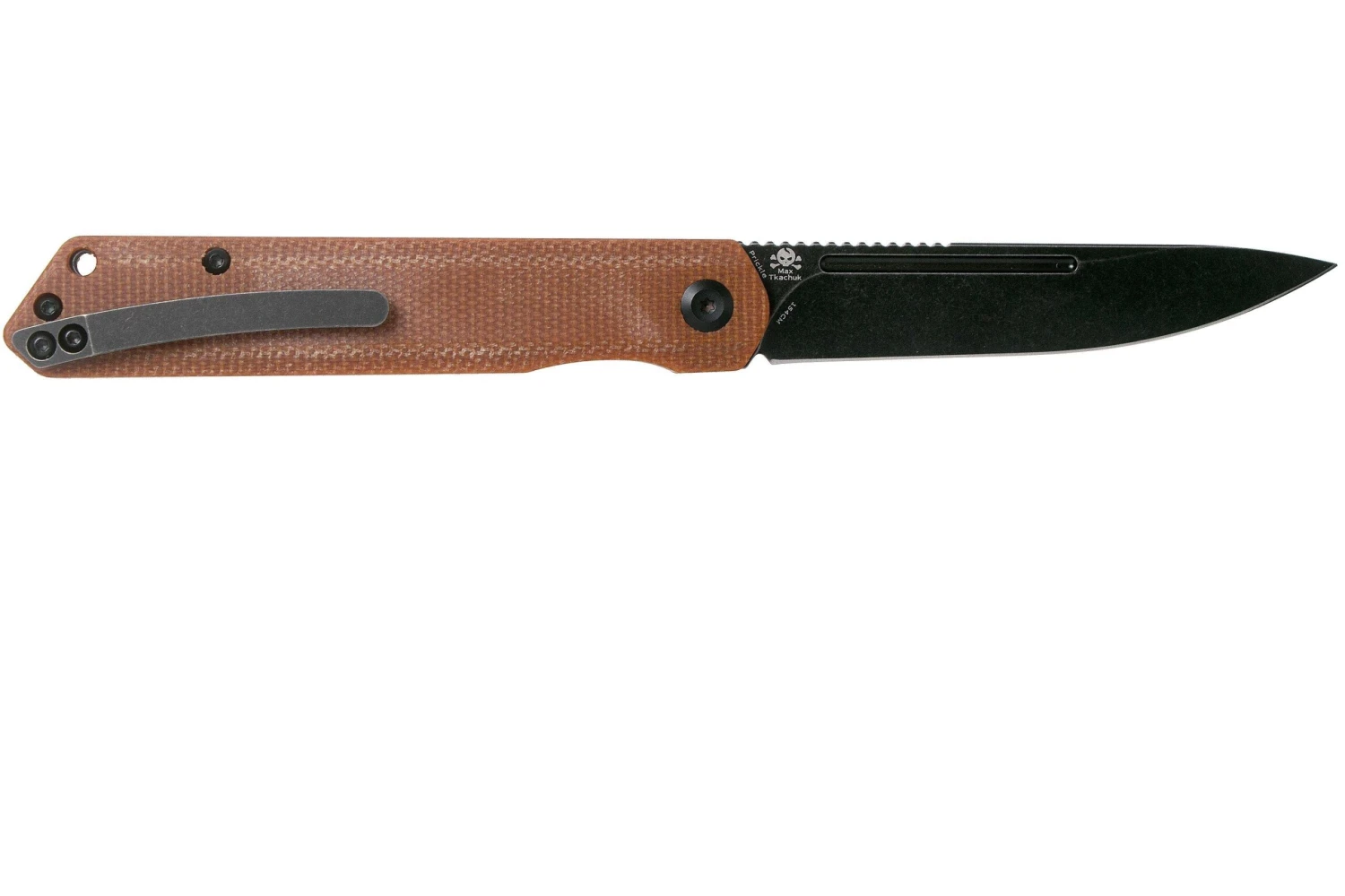 Kansept Prickle T1012A5 Black, Brown Micarta Navaja, Max Tkachuk 4 Kansept Prickle T1012A5 Black, Brown Micarta Navaja, Max Tkachuk - Imagen 2