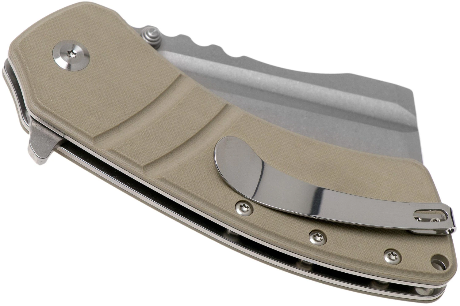 Kansept XL Korvid T1030A5 Satin, Sand G10 Navaja, Justin Koch Design 6 Kansept XL Korvid T1030A5 Satin, Sand G10 Navaja, Justin Koch Design - Imagen 4