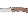 Kansept Pretatout T1032A3 Stonewashed 154CM, Brown Micarta Navaja, Diseño Kmaxrom