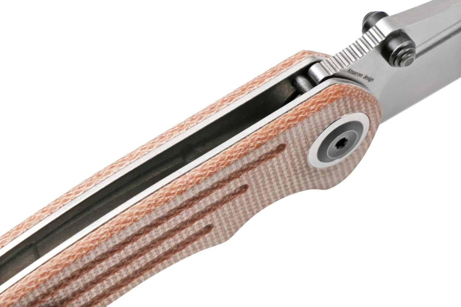 Kansept Pretatout T1032A3 Stonewashed 154CM, Brown Micarta Navaja, Diseño Kmaxrom 8 Kansept Pretatout T1032A3 Stonewashed 154CM, Brown Micarta Navaja, Diseño Kmaxrom - Imagen 6